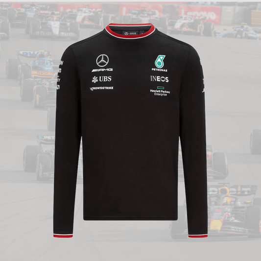 2021 Mercedes F1 Team Long Sleeved T-Shirt Black