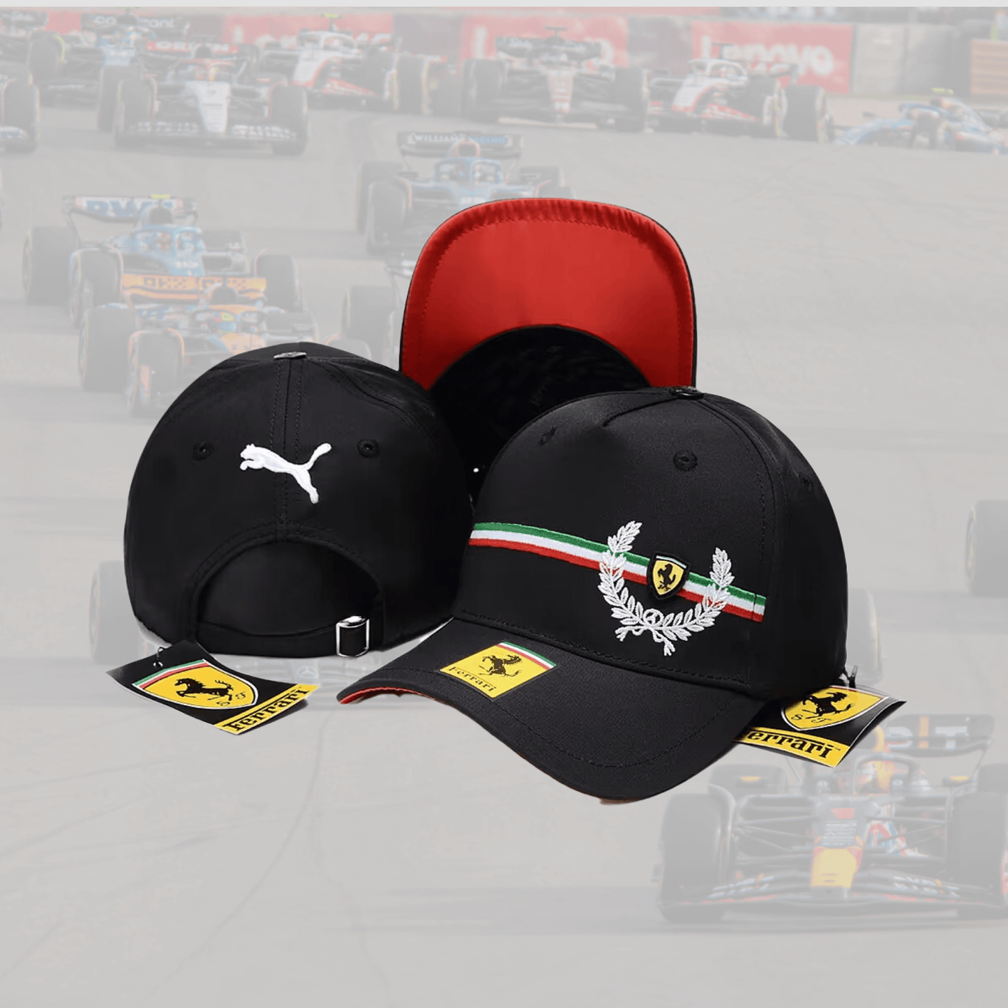 2023 Ferrari F1 Italian Stripe Cap Black