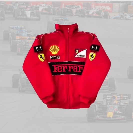 Ferrari F1 Shell Red Racing Jacket