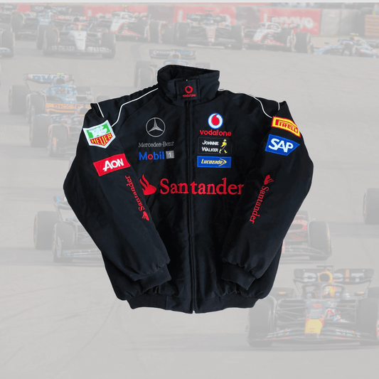 Mercedes F1 Black Racing Jacket