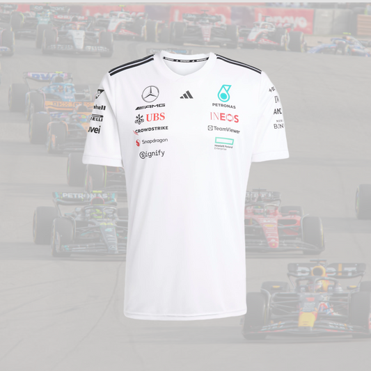 2025 Mercedes AMG Petronas adidas F1 Team Driver T-Shirt - White