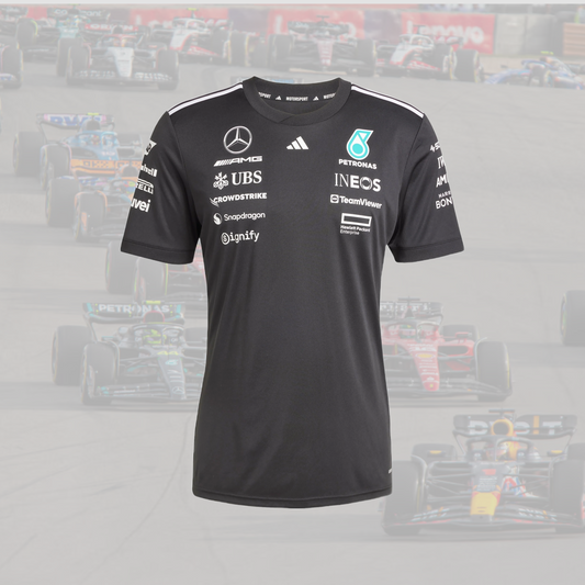 2025 Mercedes AMG Petronas adidas F1 Team Driver T-Shirt - Black