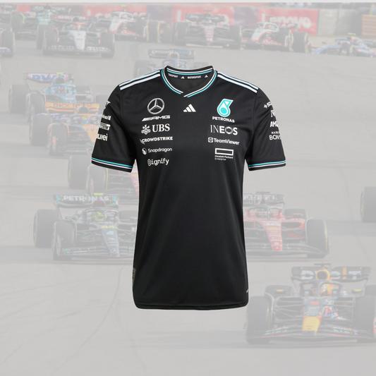 2025 Mercedes AMG Petronas Mens Authentic Driver Tee Black