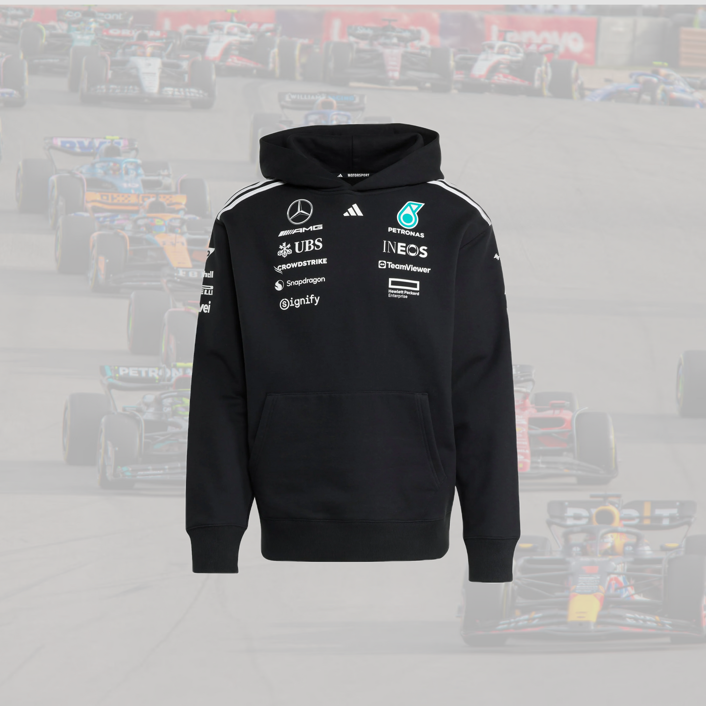 2025 Mercedes AMG Petronas Mens Team Hoody Black