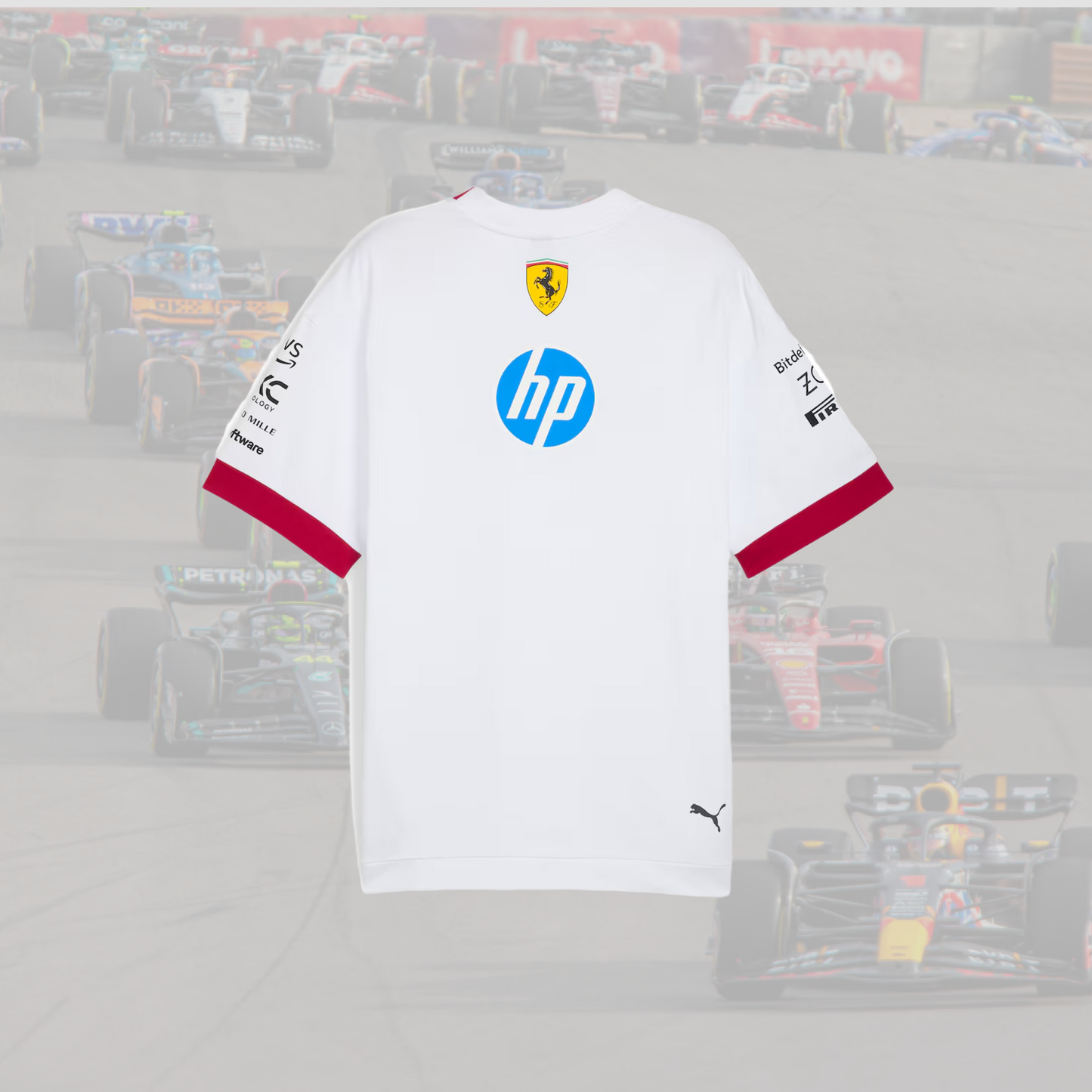 2025 Scuderia Ferrari Drivers Oversized T-Shirt - White
