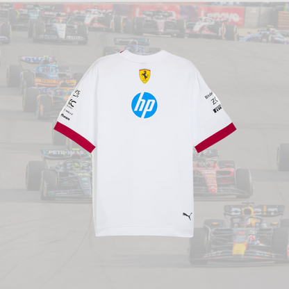 2025 Scuderia Ferrari Drivers Oversized T-Shirt - White