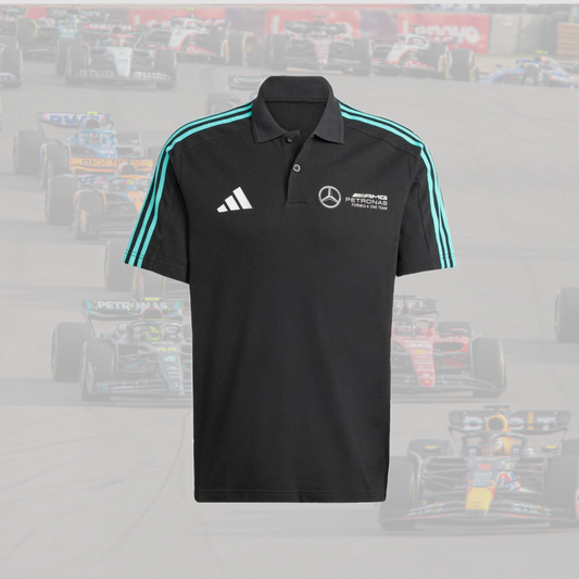 2025 MERCEDES - AMG PETRONAS FORMULA ONE TEAM MEN - Polo shirt - black white