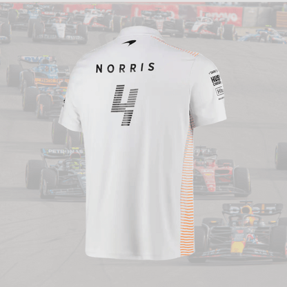 2021 Lando Norris Driver Polo White