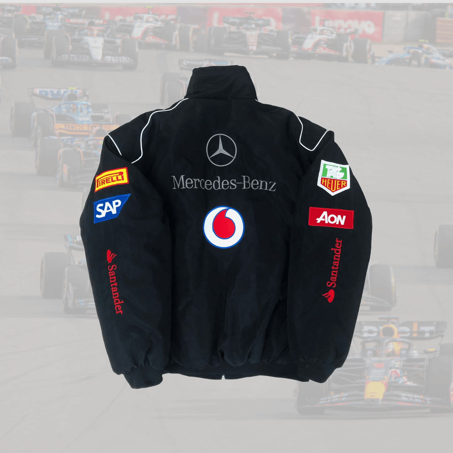 Mercedes F1 Black Racing Jacket