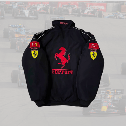 Ferrari F1 Shell Black Racing Jacket